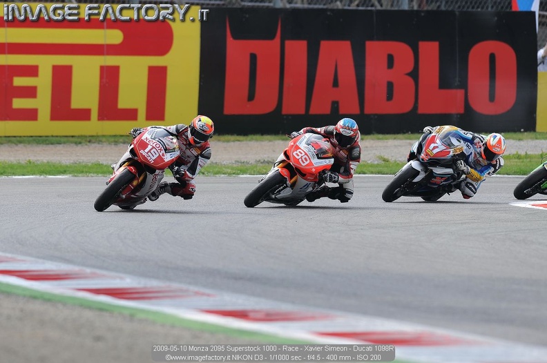2009-05-10 Monza 2095 Superstock 1000 - Race - Xavier Simeon - Ducati 1098R.jpg